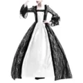 Medieval lace spliced bell sleeve vintage court dress detail, elegant gothic victorian gown. - Gray