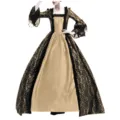Détail de robe de cour rétro médiévale avec empiècement en dentelle et manches pagode. - 4XL / Robes / Or
