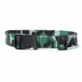 Canvas tactical belt detail, durable plastic buckle, adjustable strap for casual cargo pants. - Lake Blue Camo - Buckle Style