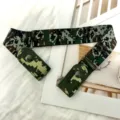 Adjustable lazy elastic waistband with camouflage print, buckle-free invisible design for jeans. - Camouflage Grey - Elastic Style