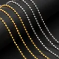 Metalen kogelketting ketting DIY sieraden accessoires goud zilver kralen kettingen voor hangers - Kogelketting (Kaale Ketting) / 60CM / Goud en Zilver Tweekleurig