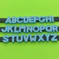 Blue rhinestone alphabet letter charms for DIY jewelry making and custom accessories detail - Letter A / Light Blue