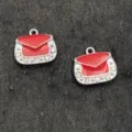 Rode Emaillering Tas Hangers DIY Sieraden Strass Metaal Portemonnee Knutsel Accessoires - Handtas Stijl 8