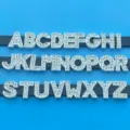 DIY Strass Alphabet Lettres Breloques 26 Pendentifs pour la Fabrication de Bijoux - Lettre A / Blanc
