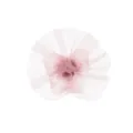 Jolie pince à cheveux fleur en tulle rose, détail élégant pour fête et usage quotidien. - Rose poudré