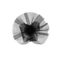 Gros plan sur le détail de la pince à cheveux fleur en résille noire, tulle élégant. - Noir