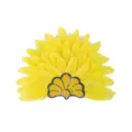 Serre-tête en plumes jaunes pour carnaval fête costume chapeau avec paillettes festival - Jaune