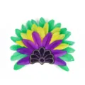 Bandeau de plumes colorées carnaval fête accessoires cheveux spectacle coiffe festival - Vert Jaune Violet
