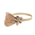 Vintage feathered flapper headband sequin crystal hair band for festive party dance prom - Champagne
