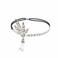 Vintage rhinestone pearl headband 1920s gatsby party hair accessories for women new - Silver