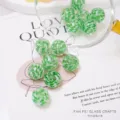 Grüne gedrehte Glasperlen für DIY Armband Schmuckherstellung, schöne runde Abstandsperlen. - 12mm / Grün
