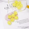 Japanese threaded glass beads for DIY charm bracelets and jewelry making accessories - 12mm / Yellow