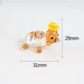 Mini glass turtle figurine desktop ornament, cute colorful blown glass animal sculpture. - Yellow