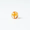 Perle en verre à bulle jaune blanche accessoire bijoux DIY composant bracelet collier fait main - 12mm / Orange