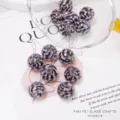 Japanese threaded glass beads, swirl pattern loose round beads for DIY jewelry making. - 12mm / Black