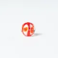 Perle de verre à bulle rouge et blanche perle en vrac DIY pour collier de bijoux accessoires - 12mm / Rouge