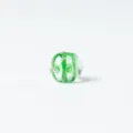 Perla in vetro a bolla verde bianca per fai da te bigiotteria perla sfusa bracciale collana - 12mm / Verde