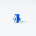 Perla in vetro bolla blu bianco fai da te gioiello ciondolo braccialetto accessorio componente - 12mm / Blu scuro