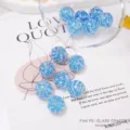 Japanische Gewinde Glasperlen runde lose Perlen fur DIY handgemachte Schmuck Armbander. - 12mm / See-Blau