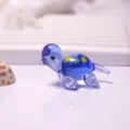 Blue glass sea turtle figurine, perfect for DIY aquarium landscape and micro landscape decor. - Blue Tip with Blue Shell