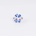 Transparent glass bead colorful dots DIY loose charm for bracelet necklace earrings making supply - 16*13mm / White