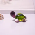 Glass turtle figurine green purple mini sea animal ornament for aquarium micro landscape DIY decor - Purple Tip with Green Shell