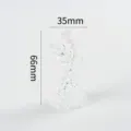 Clear glass angel figurine cute miniature ornament for car and home decor desktop display - White