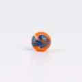 Handcrafted phoenix tail glass bead for DIY jewelry making, colorful loose bead accessory. - Orange