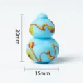 Blue glass gourd bead 20x15mm DIY handmade bracelet pendant jewelry crafting parts - Blue