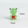 Niedliche handgemachte Glasfrosch Auto-Figur Deko mit rotem Detail, Tischdeko 25mm - Stil 02