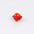 Funky colorful glass bead polka dot round spacer bead DIY jewelry making accessory crafting. - 16*13mm / Red