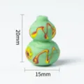 Green glass gourd bead DIY handmade bracelet necklace pendant jewelry accessory 20x15mm - Green