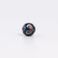 Handmade colorful glass peacock feather bead variant for DIY bracelet necklace parts - Black