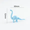 Blue glass dinosaur figurine, cute animal desktop ornament for home office decor. - Brachiosaurus / 60x52mm / Blue