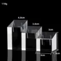 Transparent acrylic jewelry display stand, 3-tier staircase earring holder props - 3-Piece Slanted Earring Display Stands