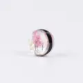 Silver foil glass bead gradient DIY jewelry accessory variant, elegant handmade bracelet material. - 8mm / Pink