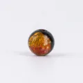 Double-sided silver foil glass bead gradient DIY jewelry accessory for handmade bracelets. - 8mm / Orange
