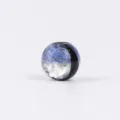 Japanese double-sided silver foil glass bead gradient spacer charm for DIY bracelet necklace - 8mm / Purple