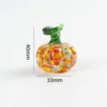 Colorful blown glass pumpkin figurine desktop ornament cute home room decor 40x33mm - Style 6