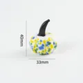 Creative cute glass pumpkin figurine tabletop decor pastoral colorful ornament 40mm - Style 10