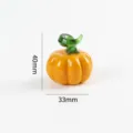 Handcrafted glass pumpkin figurine desktop ornament vibrant color miniature decor - Style 12