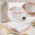 Clear acrylic bracelet display stand transparent bangle showcase holder organizer for retail store. - White Rectangular and Round