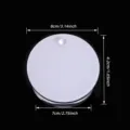 White Acrylic Bracelet Display Stand Round Bangle Holder Jewelry Display Props 8cm - White Round