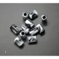 Cuentas de acrilico de barril de agujero grande de 5mm patron marmol negro blanco DIY - 50 Piezas/Paquete / Mármol Blanco y Negro