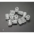 Clear acrylic barrel beads detail shot, large hole spacer beads for DIY bracelets and crafts. - 50 Pieces/Pack / Transparent Cloud Pattern
