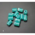 Colorful acrylic barrel beads large hole loose beads DIY bracelet jewelry making parts - 50 Pieces/Pack / Green