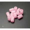 Abalorios de barril acrílico rosa para pulseras DIY, cuentas de plástico gran agujero. - 50 Piezas/Paquete / Rosa