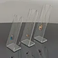 Διαφανείς βάσεις παρουσίασης περιδεραίων από ακρυλικό, στήριγμα κοσμημάτων για βιτρίνα. - Διαφανές Στυλ σε Σχήμα L