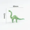 Cute green dinosaur glass figurine desktop ornament for home decor, size approx 60x52mm. - Brachiosaurus / 60x52mm / Green