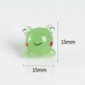Cute green glass frog miniature figurine ornament for car dashboard and home desktop decor. - Style 06